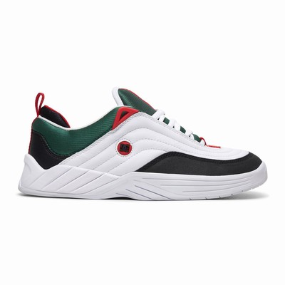 DC Williams Slim Men's Black/White/Red/Green Skate Shoes Australia Sale PIQ-294